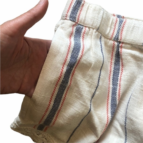 Aerie elastic waist lace trim cotton shorts medium - Picture 3 of 7